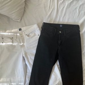 Gap skinny jeans black and white